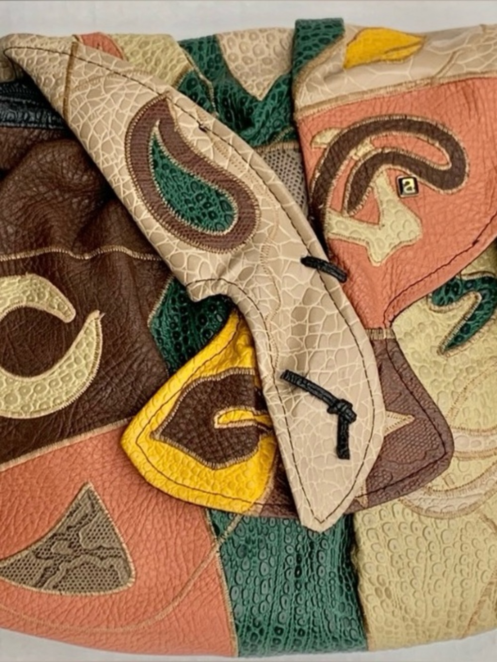 Vintage NAS patchwork 80s bag